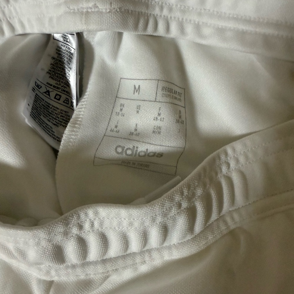 Adidas Kids White Joggers with Black Stripes - Picture 2 of 2